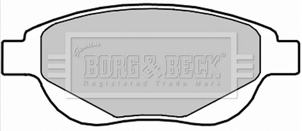 BORG & BECK Комплект тормозных колодок, дисковый тормоз BBP2287
